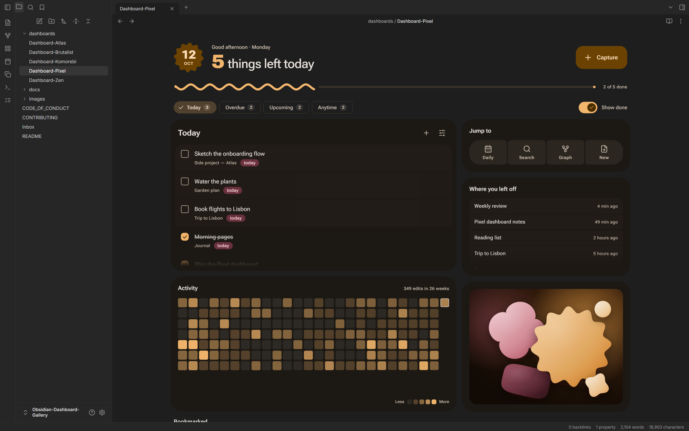 Dashboard Pixel